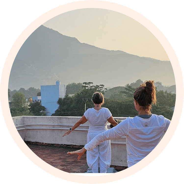 Daily practice: Yoga, Pranayama, Meditation & Puja